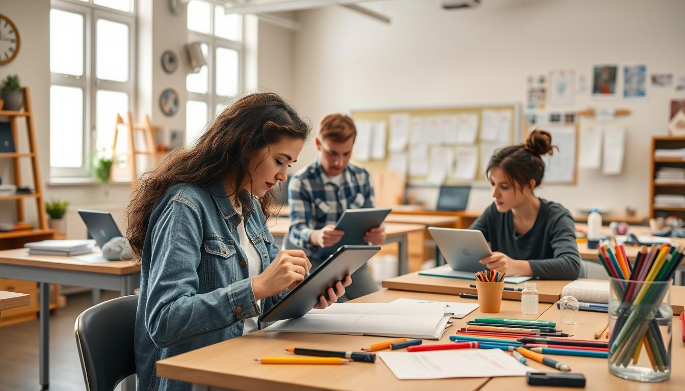 Students collaborating in study space